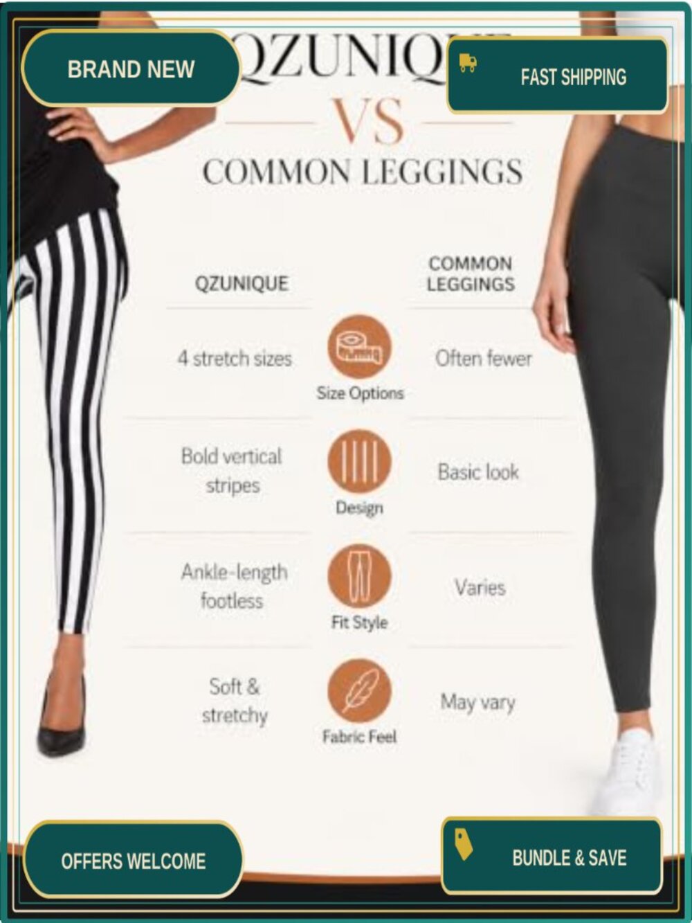 Women's Full-Length Printed Leggings Footless Elastic Yoga Pants - Picture 5 of 5